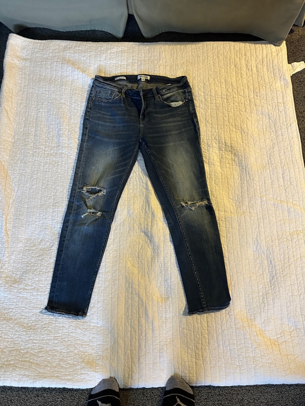 Vigoss Blue Ripped Skinny Jeans